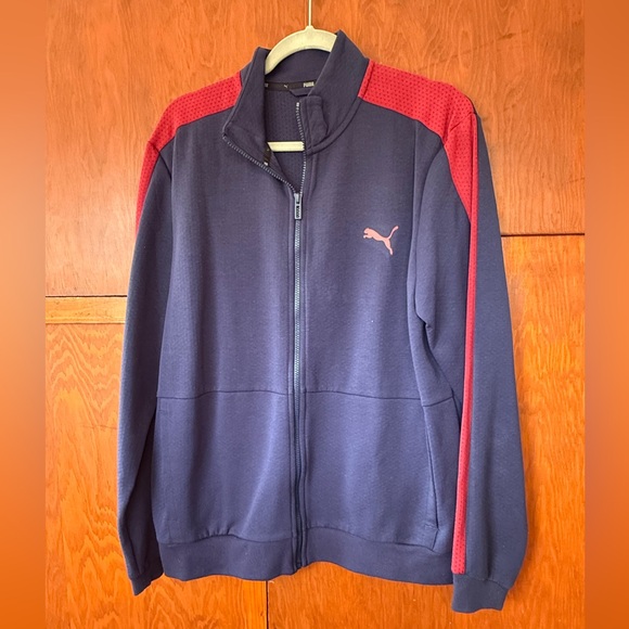 Puma Dark Blue Performance Jacket - Picture 1 of 2